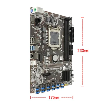 B250C BTC Ťažba PC Doska Multi Grafická Karta s 16GB DDR4 12 X PCIe Sloty 2133/2400MHz Pamäť 12USB PCI-E Doska