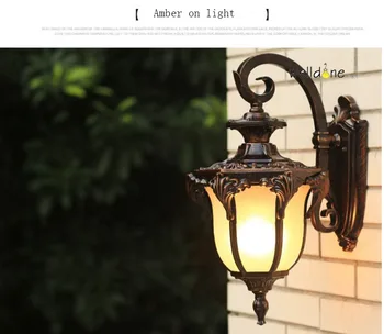 Americký Edison Retro Nástenné svietidlo Vonkajšie Steny Sconce Osvetlenie Jednoduché Nepremokavé Záhradné Nástenné svietidlo Sklenená Veranda Svetla Lampara