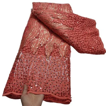 Cibuľa Afriky Čipky Textílie S Flitrami 2022Nigerian francúzskej Čipky Textílie Módne Vysokej Kvality Flitrami Výšivky Na Svadobné Šaty