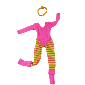 2sets Módne Oblečenie Pre Bábiku Barbie Jumpsuit Šport Jogy Oblečenie 1/6 domček pre bábiky Príslušenstvo Vianočný Darček Dieťa Hračky