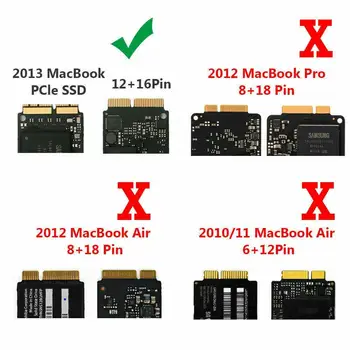 Nové Pre MacBook Air Pro Roky 2013-12+16 Pin SSD M. 2 Tlačidlo M (NGFF) PCI-e Adaptér Konverzie Karty Pre PC, Počítačové Príslušenstvo