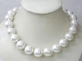 Krásne 18 mm AAA bieleho plášťa imitácia perlový náhrdelník>>> doprava zadarmo